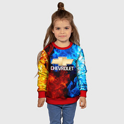 Свитшот детский CHEVROLET, цвет: 3D-красный — фото 2