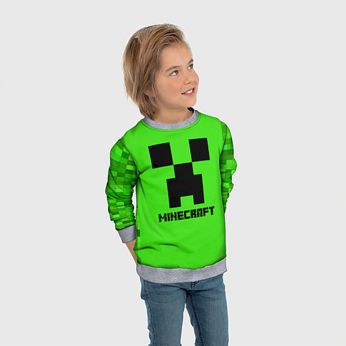 Детский свитшот MINECRAFT / 3D-Меланж – фото 3