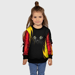 Свитшот детский Грозовой кошак, цвет: 3D-черный — фото 2
