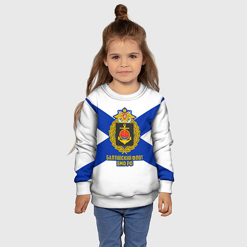 Детский свитшот Балтийский флот ВМФ РФ / 3D-Белый – фото 4