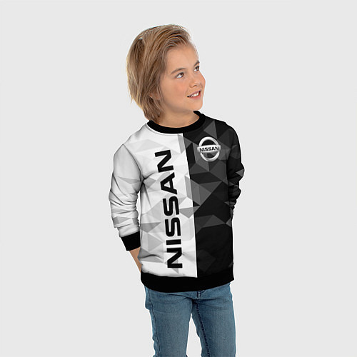 Детский свитшот NISSAN / 3D-Черный – фото 3