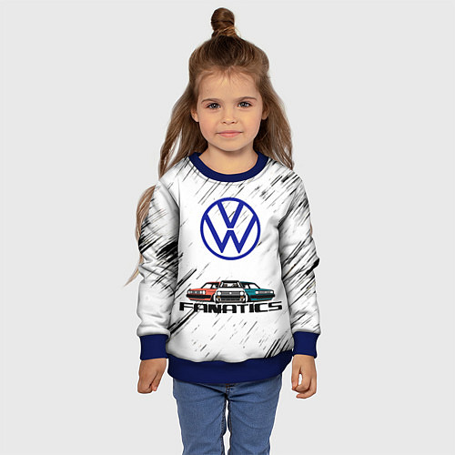 Детский свитшот Volkswagen / 3D-Синий – фото 4