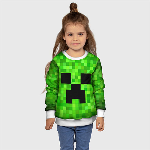 Детский свитшот MINECRAFT / 3D-Белый – фото 4