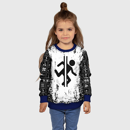 Детский свитшот PORTAL / 3D-Синий – фото 4