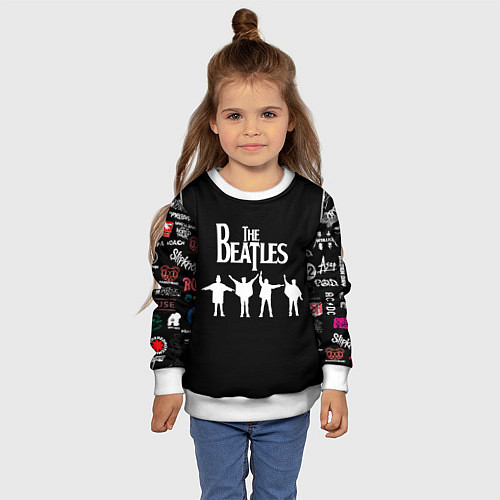 Детский свитшот Beatles / 3D-Белый – фото 4