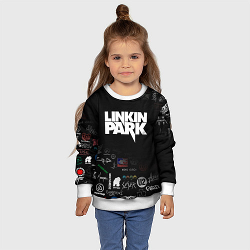 Детский свитшот LINKIN PARK / 3D-Белый – фото 4