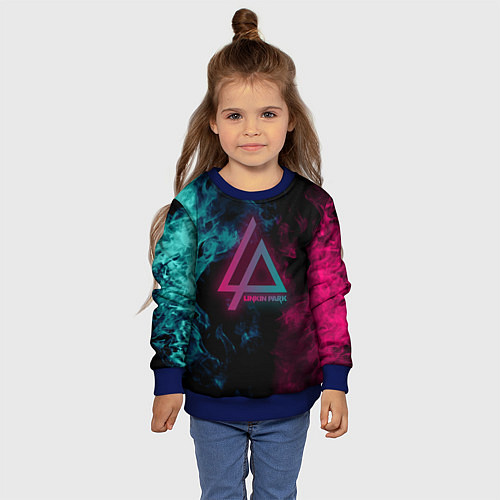 Детский свитшот LINKIN PARK / 3D-Синий – фото 4