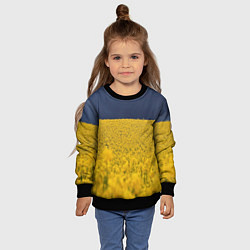 Свитшот детский Рапсовое поле, цвет: 3D-черный — фото 2