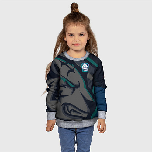 Детский свитшот Форма Tiger / 3D-Меланж – фото 4