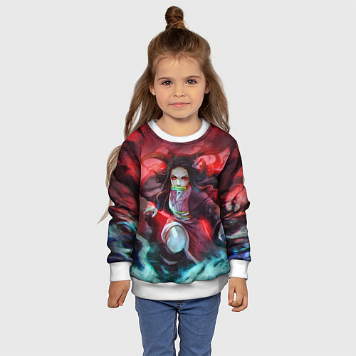 Детский свитшот KIMETSU NO YAIBA / 3D-Белый – фото 4