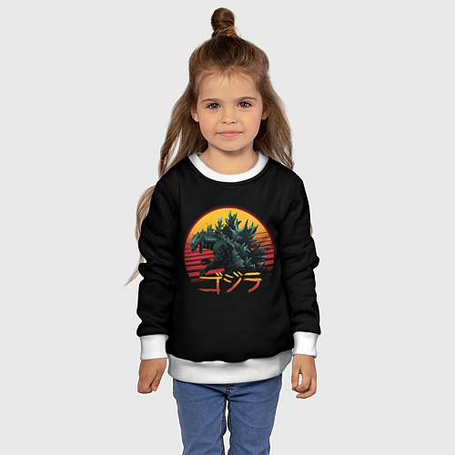 Детский свитшот GODZILLA / 3D-Белый – фото 4