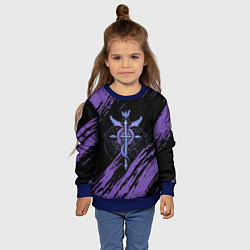 Свитшот детский Стальной алхимик, цвет: 3D-синий — фото 2