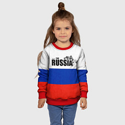 Свитшот детский Russia, цвет: 3D-красный — фото 2