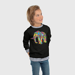 Свитшот детский Слон, цвет: 3D-меланж — фото 2