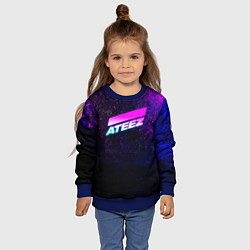 Свитшот детский ATEEZ neon, цвет: 3D-синий — фото 2