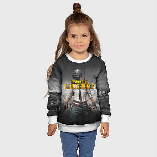 Детский свитшот PUBG / 3D-Белый – фото 4