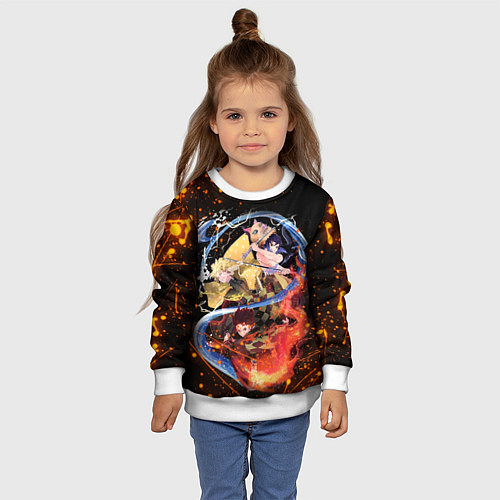 Детский свитшот KIMETSU NO YAIBA / 3D-Белый – фото 4