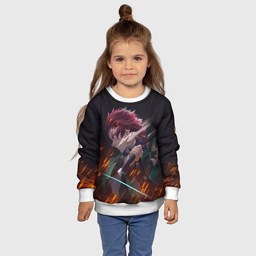 Детский свитшот KIMETSU NO YAIBA / 3D-Белый – фото 4