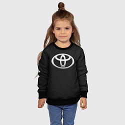 Свитшот детский Toyota carbon, цвет: 3D-черный — фото 2