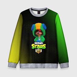 Свитшот детский BRAWL STARS Leon, цвет: 3D-меланж
