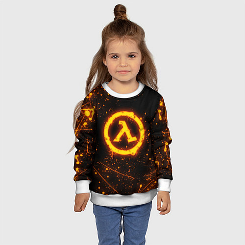 Детский свитшот HALF-LIFE / 3D-Белый – фото 4