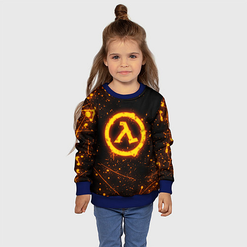 Детский свитшот HALF-LIFE / 3D-Синий – фото 4