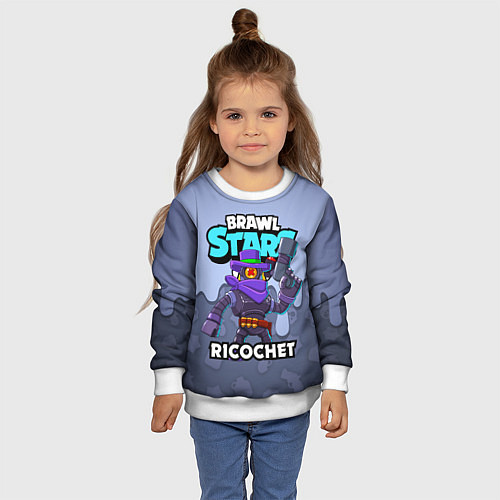 Детский свитшот BRAWL STARS RICOCHET / 3D-Белый – фото 4