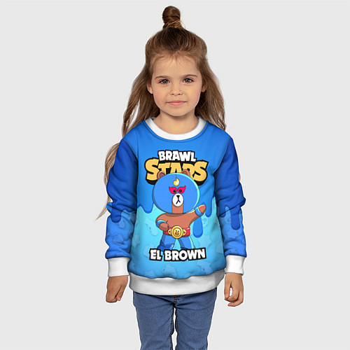 Детский свитшот BRAWL STARS EL BROWN / 3D-Белый – фото 4