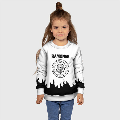 Детский свитшот RAMONES / 3D-Белый – фото 4