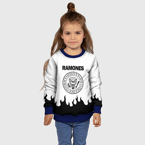 Детский свитшот RAMONES / 3D-Синий – фото 4