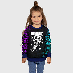 Свитшот детский Fortnite x Marshmello x Games, цвет: 3D-синий — фото 2