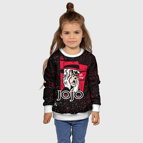 Детский свитшот JoJo Bizarre Adventure / 3D-Белый – фото 4
