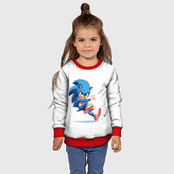 Свитшот детский SONIC, цвет: 3D-красный — фото 2