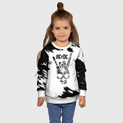 Свитшот детский ACDC, цвет: 3D-белый — фото 2