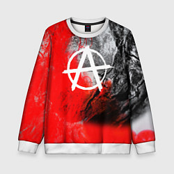 Свитшот детский АНАРХИЯ, цвет: 3D-белый