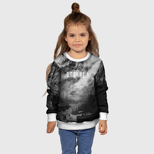 Детский свитшот STALKER / 3D-Белый – фото 4