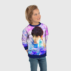 Свитшот детский БТС 2020 Season Greeting Ви V, цвет: 3D-синий — фото 2