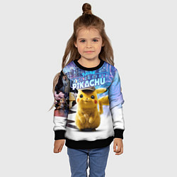 Свитшот детский Детектив Пикачу, цвет: 3D-черный — фото 2