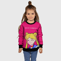 Свитшот детский EXISTING IS EXHAUSTING, цвет: 3D-черный — фото 2