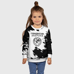 Свитшот детский Гражданская оборона, цвет: 3D-белый — фото 2
