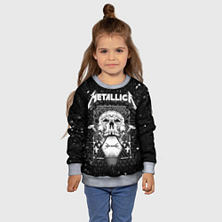 Свитшот детский Metallica, цвет: 3D-меланж — фото 2
