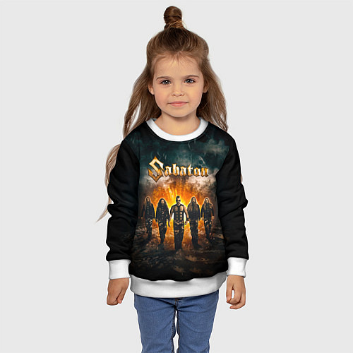 Детский свитшот Sabaton / 3D-Белый – фото 4