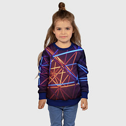 Свитшот детский Линии, цвет: 3D-синий — фото 2