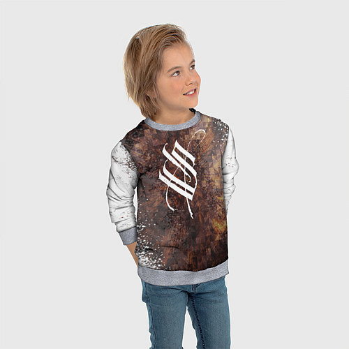 Детский свитшот Stigmata logo / 3D-Меланж – фото 3