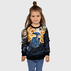 Свитшот детский Van Gogh Tardis, цвет: 3D-черный — фото 2