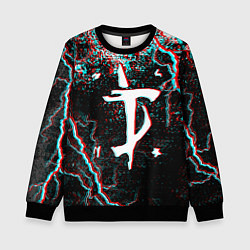 Свитшот детский DOOM ETERNAL GLITCH, цвет: 3D-черный