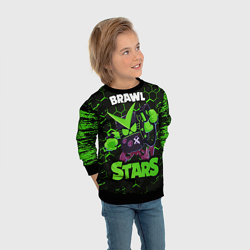 Детский свитшот BRAWL STARS VIRUS 8 BIT / 3D-Черный – фото 3