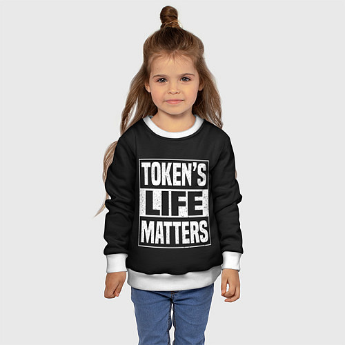 Детский свитшот TOKENS LIFE MATTERS / 3D-Белый – фото 4