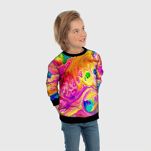 Детский свитшот TIE DYE / 3D-Черный – фото 3