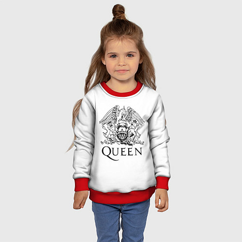 Детский свитшот QUEEN / 3D-Красный – фото 4